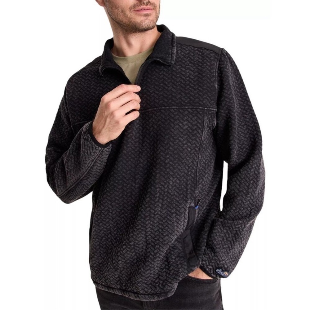 Chubbies Men's Back to Basic Quilted 1/4 Zip, Small, Charcoal